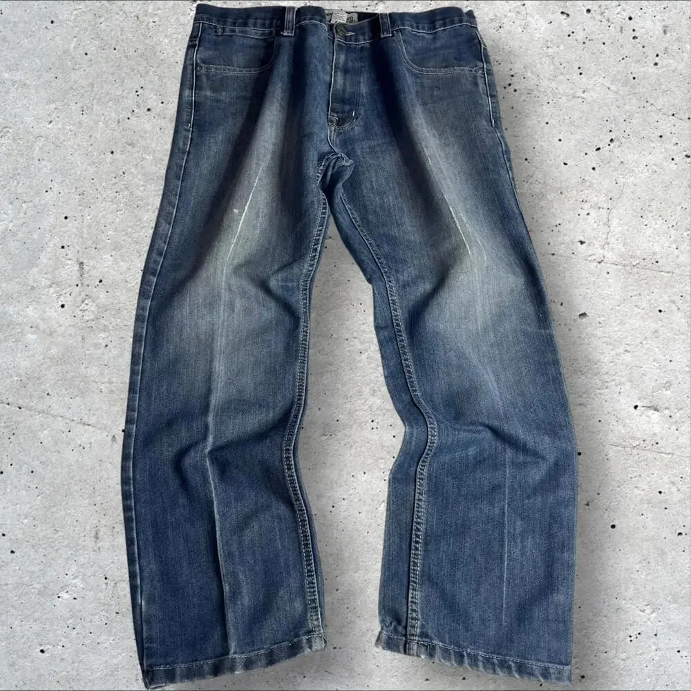 Paper Denim‎ & Cloth Alt Grunge Baggy Embroidered Straight Jeans Size 36x30